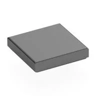 Tile 2 x 2 with Groove / Metallic Silver