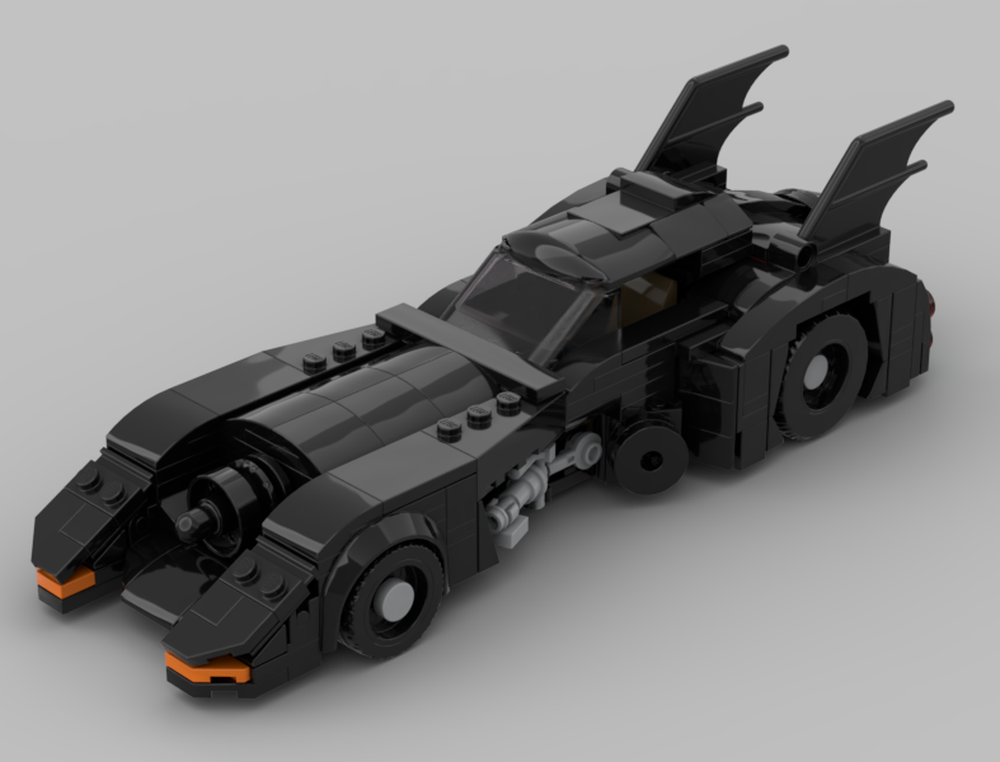 Lego Batmobile 1989 from Tim Burtons Movies in minifig scale