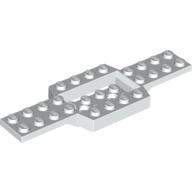 Lego Vehicle Base 4 x 12 x 3/4 with 4 x 2 Recessed Center with Smooth Underside / White