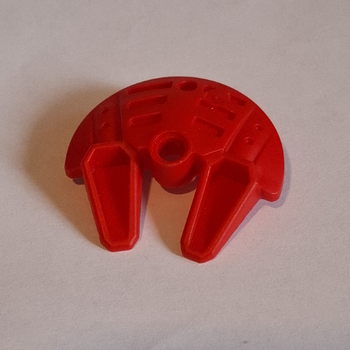 Lego Large Figure Shield 5 x 5 with Dual Scoop Prongs / Red