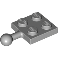 Lego Plate 2 x 2 with Towball / Light Bluish Gray