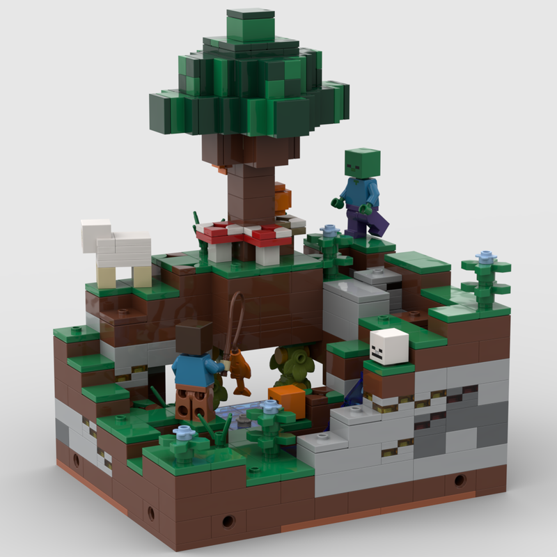 Lego Fishing at the fishpond