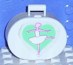Lego Scala Utensil Oval Case with Ballerina Pattern (Sticker) - Set 5835