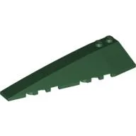 Brick Wedged, Curved 10 x 3 Left / Dark Green