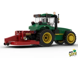John Deere with rear mower