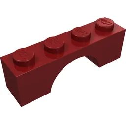 Brick Arch 1 x 4 / Dark Red
