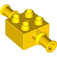Duplo Brick 2 x 2 Digger Bucket Arm Holder / Yellow