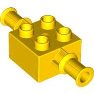 Lego Duplo Brick 2 x 2 Digger Bucket Arm Holder / Yellow