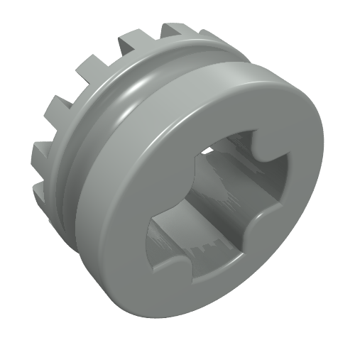 Lego Technic Bush 1/2 Toothed Type I [+ Opening]