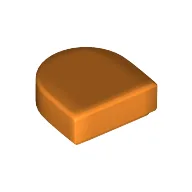 Tile Round 1 x 1 Half Circle / Orange