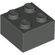 Lego Brick 2 x 2 / Dark Gray
