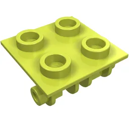 Hinge Brick 2 x 2 Top Plate Thin / Medium Lime