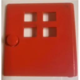 Duplo Door / Window with Four Windows Narrow / Red