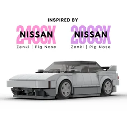 Nissan 240SX, 200SX, 180SX, Zenki, Pig Nose, S13 - Inspired MOC
