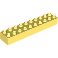 Lego Duplo Brick 2 x 10 / Bright Light Yellow