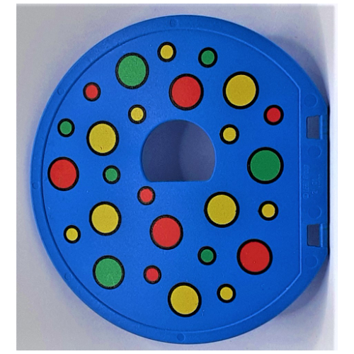 Lego Duplo Ball Tube Exit Door with Polka Dots Print / Blue