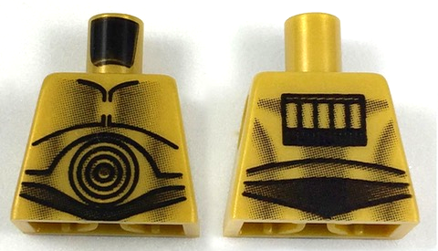 Lego Torso SW C-3PO Pattern / Pearl Gold