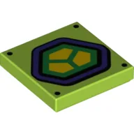 Tile 2 x 2 with Lex Luthor Power Armour Print / Lime