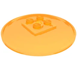 Dish 6 x 6 Inverted (Radar) with Solid Studs / Trans-Orange