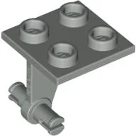 Wheel Holder 2 x 2 Thin with Split Wheel Clip Pins / Light Gray