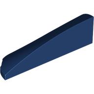 Lego Brick Round, Curved Double 1 x 4 with Stud Notch Right / Dark Blue
