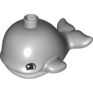 Lego Duplo Animal Whale Calf / Baby / Light Bluish Gray