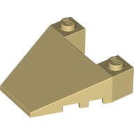 Lego Brick Wedged, Sloped 4 x 4 Taper, with Stud Notches / Tan