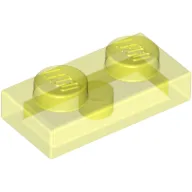 Plate 1 x 2 / Trans-Neon Green