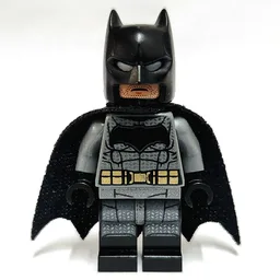 Batman, Dark Bluish Gray Suit, Black Cape and Cowl, Black Head, Large Batman Logo