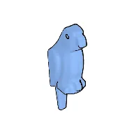 Animal, Bird, Parrot [Plain] / Medium Blue