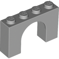 Lego Brick Arch 1 x 4 x 2 / Light Bluish Gray