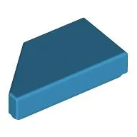 Tile 1 x 2 with Stud Notch Right / Dark Azure