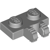 Lego Hinge Plate 1 x 2 Locking with 2 Fingers on Side, 7 Teeth / Light Bluish Gray