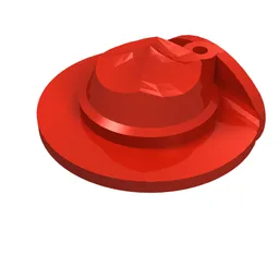 Hat Wide Brim Flat / Red