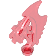 Lego Weapon Axe Blade, Complex (Ninjago) [Techno-Blade] / Trans-Red