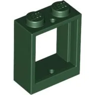 Window 1 x 2 x 2 Flat Front / Dark Green