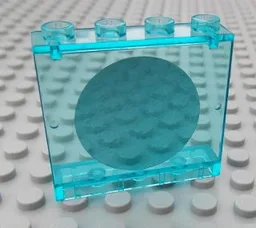 Panel 1 x 4 x 3 - Hollow Studs with Round Mirror Pattern (Sticker) - Set 7586