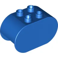 Duplo Brick 2 x 4 x 2 Rounded Ends / Blue