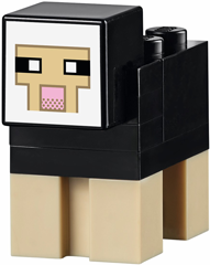 Lego Minecraft Sheep, Black - Brick Built