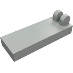 Hinge Tile 1 x 2 1/2 with 2 Fingers on Top / Light Gray