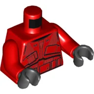 Torso, Armor, Sith Trooper Print, Red Arms, Black Hands / Red