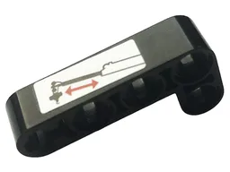Technic, Liftarm, Modified Bent Thick L-Shape 2 x 4 with Red Arrows and Crane Arm with Hook Pattern Model Left Side (Sticker) - Set 42108