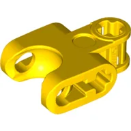 Technic Axle Connector 2 x 3 with Ball Socket, Open Lower Axle Holes / Yellow