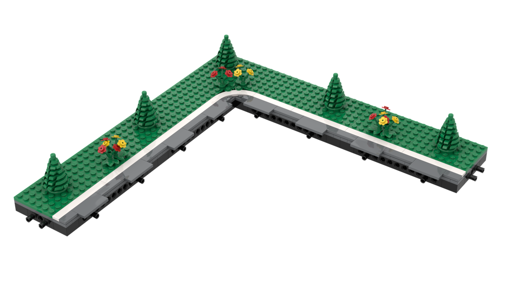 Lego Brick Builders Road System Roadside Outer Corner