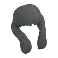 Lego Hair Bangs, Long Ponytails on Sides / Dark Bluish Gray