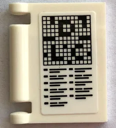 Minifigure, Utensil Book Cover with Crossword Pattern (Sticker) - Set 21336
