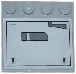 Tile, Modified 4 x 4 with Studs on Edge with SW AT-DP Panels Pattern Model Right Side (Sticker) - Set 75083