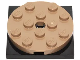 Turntable 4 x 4 x 2/3 with Black Square Base, Free-Spinning (60474 / 61485)