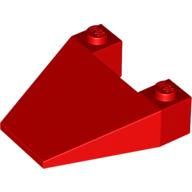 Lego Brick Wedged, Sloped 4 x 4 Taper / Red