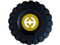 Wheel with Split Axle Hole with Black Tire 17 x 43 (3482 / 3634) / Yellow